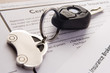 Car Keys On Insurance Documents Car Keys On Insurance Documents