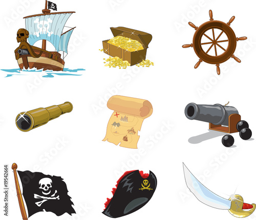 Vector: pirate set pirate set