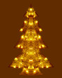 Glowing golden Christmas tree Glowing golden Christmas tree