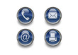 glänzende blaue Buttons "Kommunikation" glänzende blaue Buttons "Kommunikation"