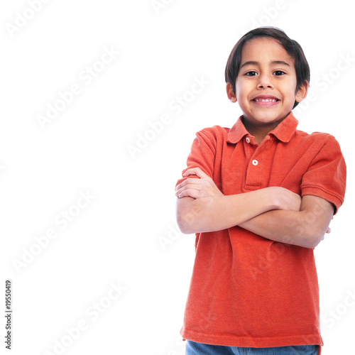 XXL+Movie+Six+2010 Happy Six Year Old Child Smiling with Arms Crossed" Stock photo and ...