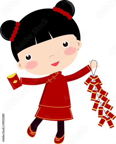 Vector: File name: New Year Greetings_Girl File name: New Year Greetings_Girl