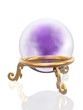 3d Render of a crystal ball with mystic purple mist.