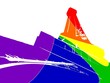 Sticker - Wallpaper - Tour Eiffel - Rainbow