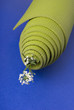 Yoga Mat on Blue with Flower