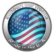Glossy 3D Button "Made in the USA"
