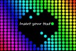 couer arc en ciel pixel art