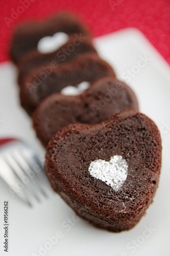 Photo: heart chocolate cakes heart chocolate cakes