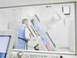 Patient having an x-ray examination