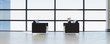 Businesswoman napping in office waiting area