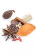 Cinnamon, citrus, star anise, cardamon, cymbopogon and goji