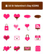 16 Vector Valentine's Day Icons 16 Vector Valentine's Day Icons