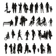 Complete collection of shadows, silhouettes
