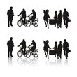 Silhouettes de promeneurs - Ballade