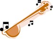 music instruments of veena  with notes