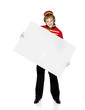 Usher with blank board