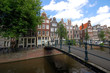 Old houses along the canal in Amsterdam
