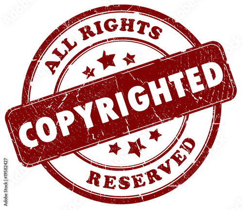 Illustration: Copyrighted material sign Copyrighted material sign