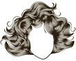Woman's face with detailed hair Woman's face with detailed hair
