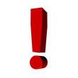3d red exclamation mark
