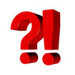 3d red question and exclamation mark 3d red question and exclamation mark