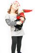 Girl with red toy