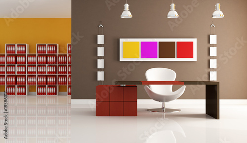 colored modern office