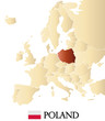 map of europe with marked POLAND map of europe with marked POLAND