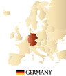 map of europe with marked GERMANY map of europe with marked GERMANY