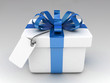3d gift with blank note paper isolated-high res 3d gift with blank note paper isolated-high res