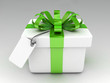 3d gift with blank note paper isolated-high res 3d gift with blank note paper isolated-high res