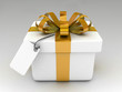 3d gift with blank note paper isolated-high res 3d gift with blank note paper isolated-high res