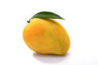Ripe mango on white Ripe mango on white