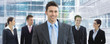 Businessman and team