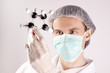 Scientist holding Molecues