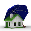 Insurance of habitation. Isolated 3D image on white background