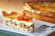 Sausage, egg, and cheese quiche lorraine