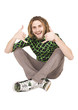 young dreadlock man sit isolated young dreadlock man sit isolated