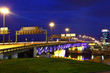Modern bridge over Moscow river, Russia
