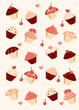 cupcake background vector illustration