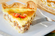 Breakfast quiche with egg and sausage