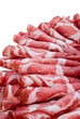 Cutting sausage and cured meat on a celebratory table