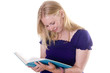 Photo: Blonde student studying Blonde student studying