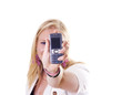 Photo: teenage girl showing her mobile teenage girl showing her mobile