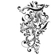 Abstract floral silhouette, element for design.