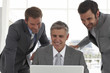 Men with a laptop