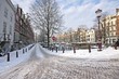 Photo : Amsterdam covered with snow in the Netherlands