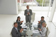Business team applauding