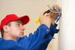 Handyman working in a new house Handyman working in a new house