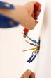 Handyman working closeup